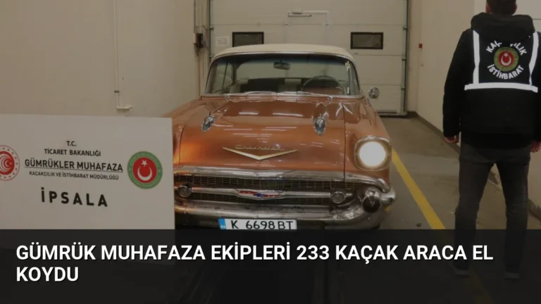 Gümrük Muhafaza Ekipleri 233 Kaçak Araca El Koydu