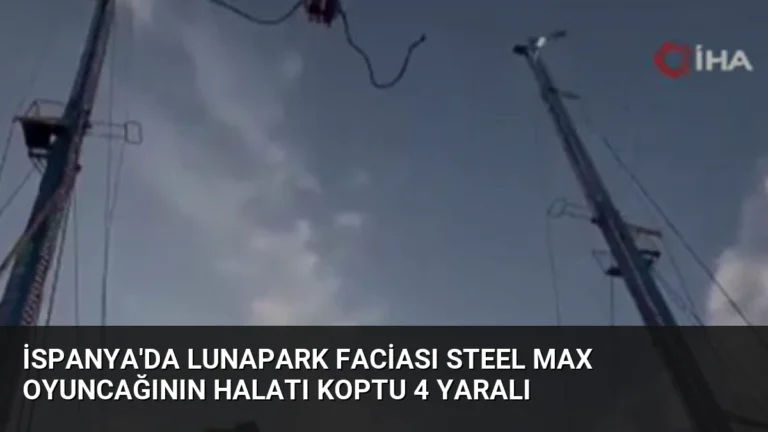 İspanya’da Lunapark Faciası Steel Max Oyuncağının Halatı Koptu 4 Yaralı
