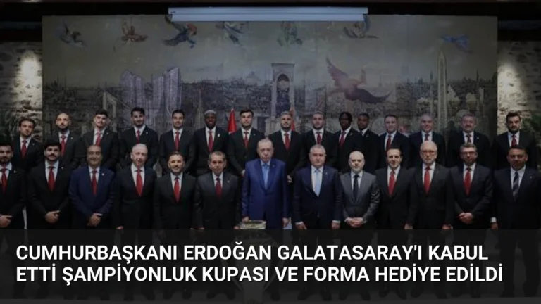 Cumhurbaşkanı Erdoğan Galatasaray’ı Kabul Etti Şampiyonluk Kupası ve Forma Hediye Edildi