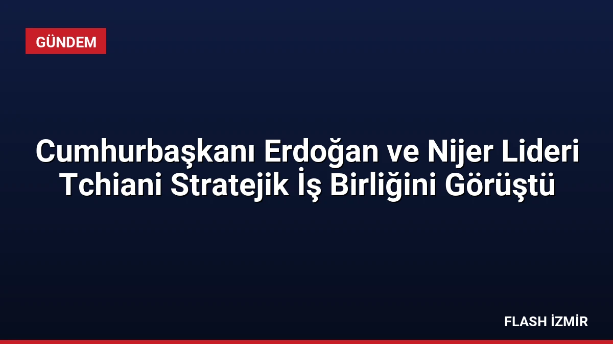 Cumhurbaşkanı Erdoğan ve Nijer Lideri Tchiani Stratejik İş Birliğini Görüştü