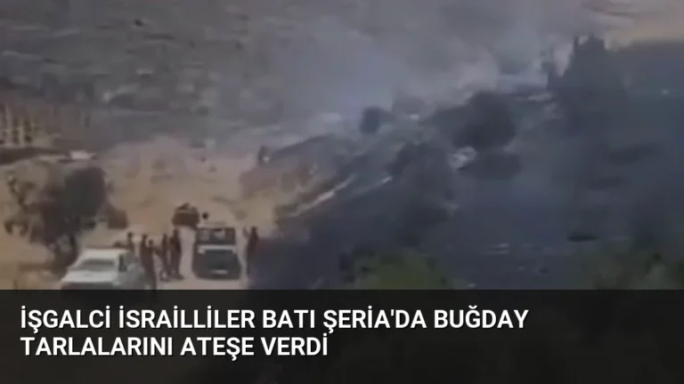İşgalci İsrailliler Batı Şeria’da Buğday Tarlalarını Ateşe Verdi