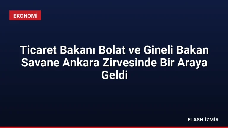 Ticaret Bakanı Bolat ve Gineli Bakan Savane Ankara Zirvesinde Bir Araya Geldi