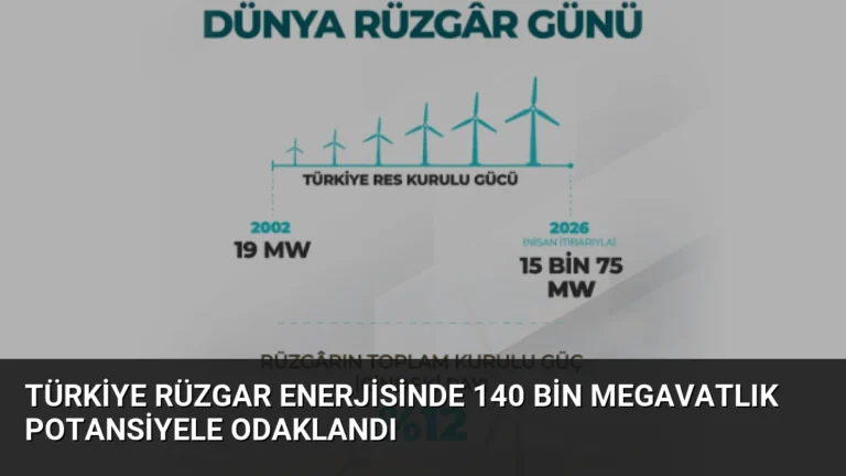 Türkiye Rüzgar Enerjisinde 140 Bin Megavatlık Potansiyele Odaklandı