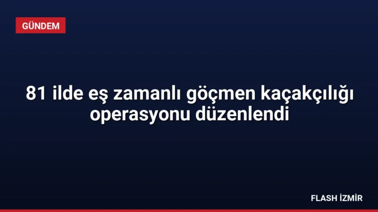 81 ilde eş zamanlı göçmen kaçakçılığı operasyonu düzenlendi