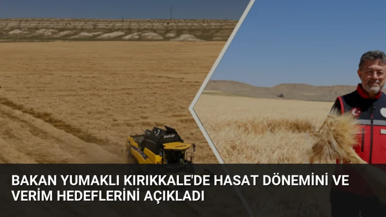Bakan Yumaklı Kırıkkale’de Hasat Dönemini ve Verim Hedeflerini Açıkladı