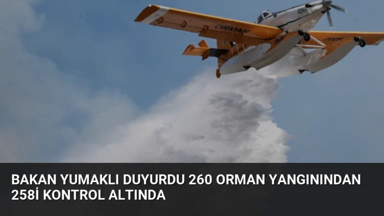 Bakan Yumaklı Duyurdu 260 Orman Yangınından 258i Kontrol Altında
