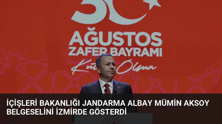 İçişleri Bakanlığı Jandarma Albay Mümin Aksoy Belgeselini İzmirde Gösterdi