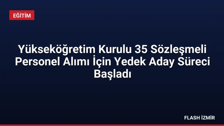 Yükseköğretim Kurulu 35 Sözleşmeli Personel Alımı İçin Yedek Aday Süreci Başladı