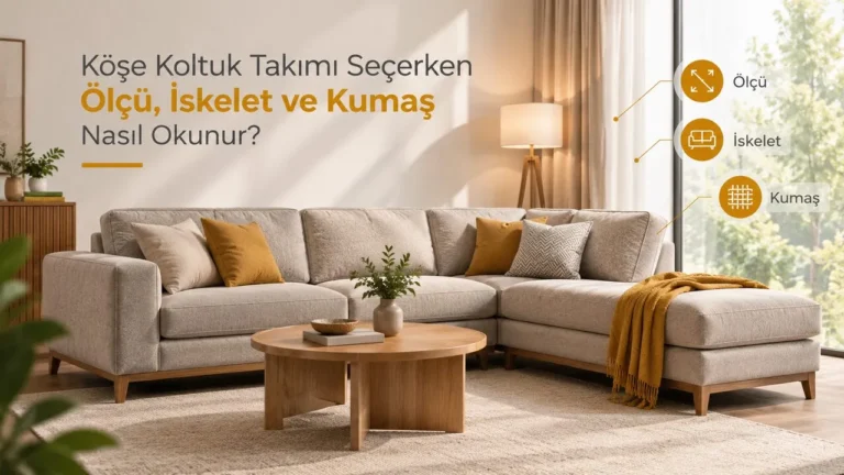 Köşe Koltuk Takımı Seçerken Ölçü, İskelet ve Kumaş Nasıl Okunur?