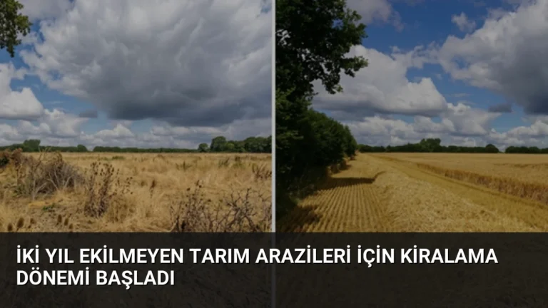 İki Yıl Ekilmeyen Tarım Arazileri İçin Kiralama Dönemi Başladı