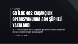 69 İlde 402 Kaçakçılık Operasyonunda 494 Şüpheli Yakalandı