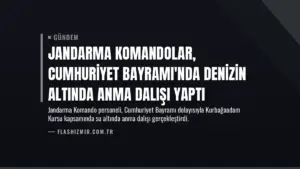 Jandarma Komandolar, Cumhuriyet Bayramı'nda Denizin Altında Anma Dalışı Yaptı