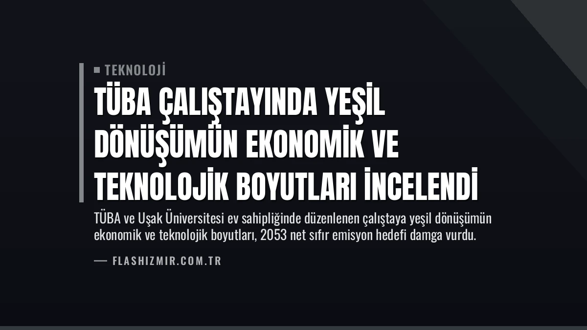 TÜBA Çalıştayında Yeşil Dönüşümün Ekonomik ve Teknolojik Boyutları İncelendi
